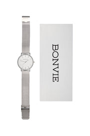 Bonvie vrouwen horloge zilver steel  | Silver Steel |Bonvie Exclusive